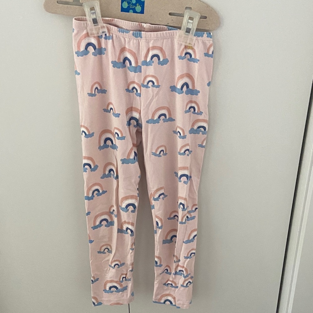 Charming Pink Rainbow Leggings for Kids